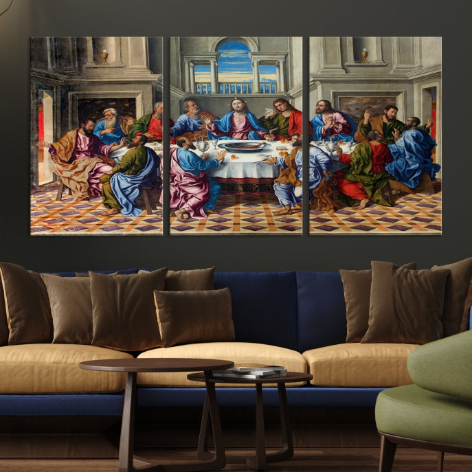 The Last Supper Jesus Religious Artwork Large Canvas Wall Art Giclee Print