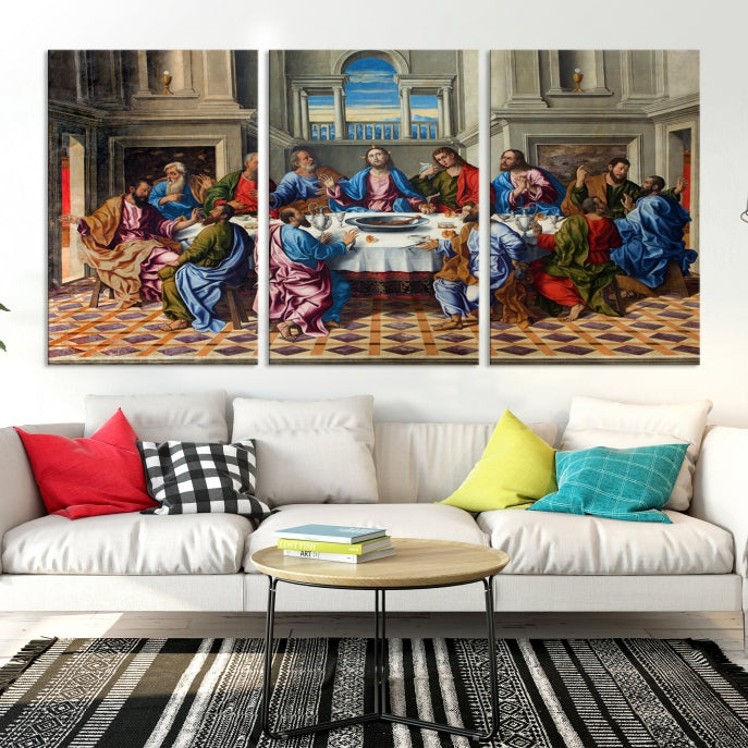 The Last Supper Jesus Religious Artwork Large Canvas Wall Art Giclee Print