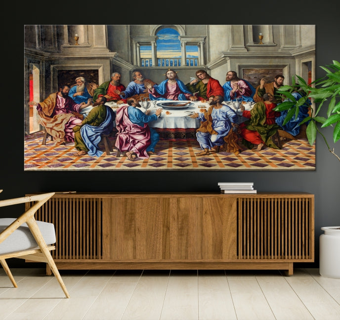 The Last Supper Jesus Religious Artwork Large Canvas Wall Art Giclee Print