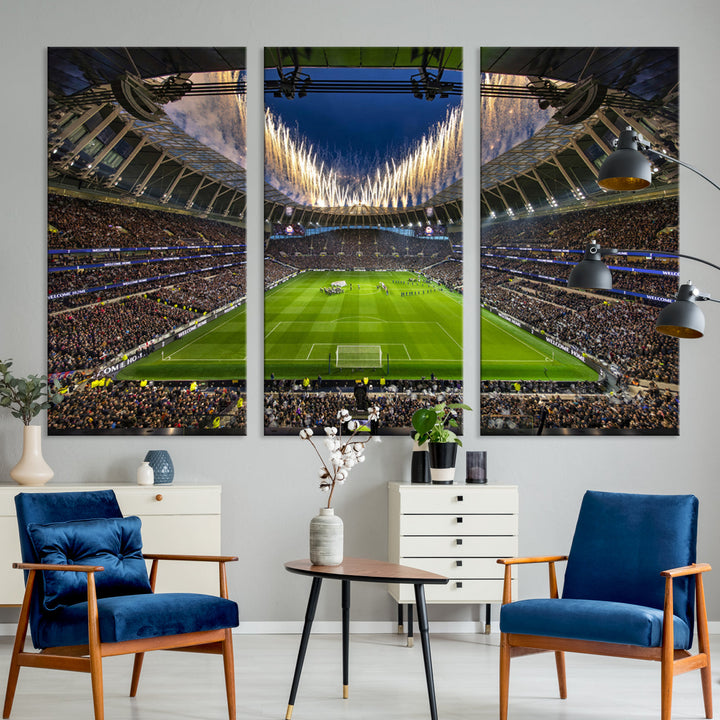 Tottenham Hotspur Stadium Wall Art Canvas for Sports Lover Gift, Premier League Stadium Wall Art, Soccer Fans Print, Soccer Stadiums Canvas