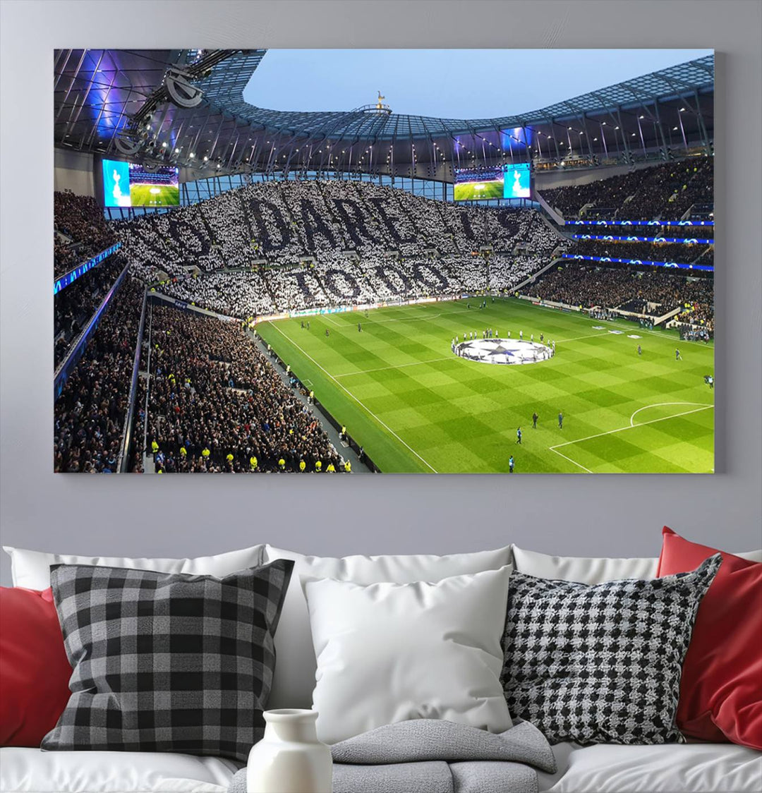 Tottenham Hotspur Stadium Wall Art Canvas Print for Sport Lover Gift