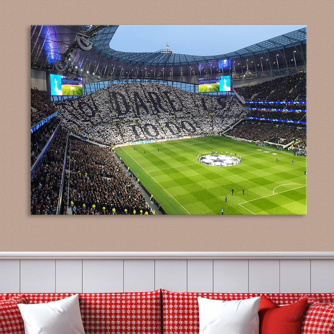 Tottenham Hotspur Stadium Wall Art Canvas Print for Sport Lover Gift