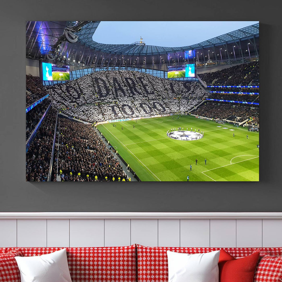 Tottenham Hotspur Stadium Wall Art Canvas Print for Sport Lover Gift