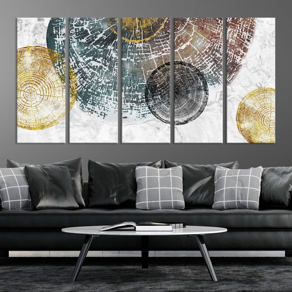 Tree Abstract Wall Art for Living Room, Kitchen Wall Decor, Tree Trunk Canvas Print, Nature Illustration, Large Modern Painting