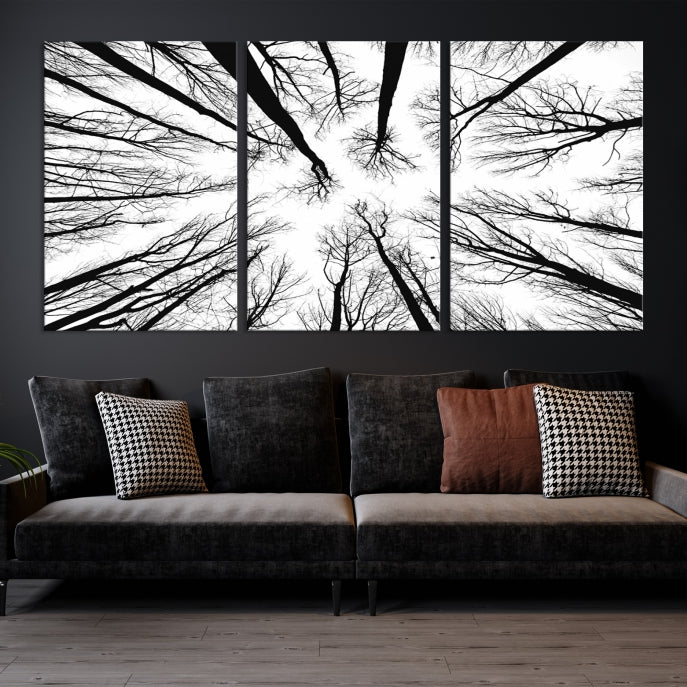 Tree Branches Extending to the Sky Large Wall Art Landscape Canvas Print