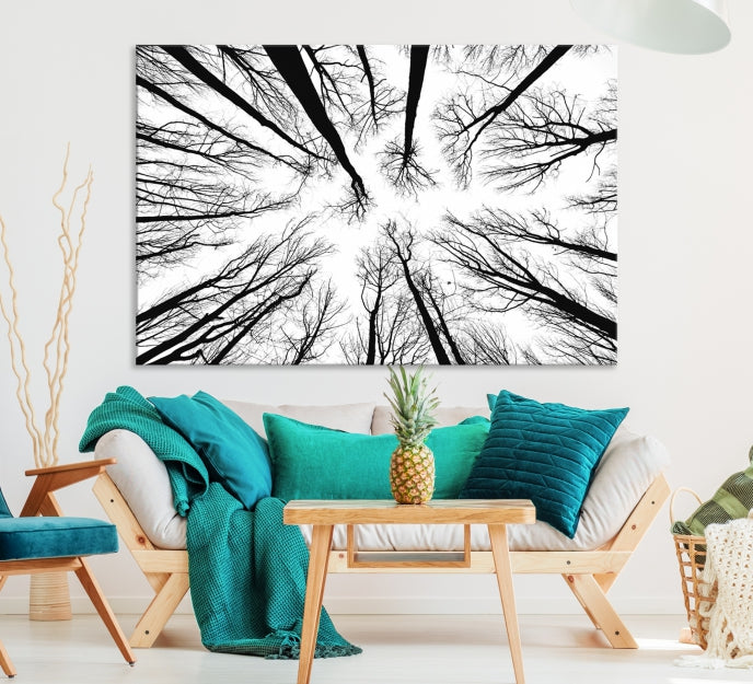 Tree Branches Extending to the Sky Large Wall Art Landscape Canvas Print