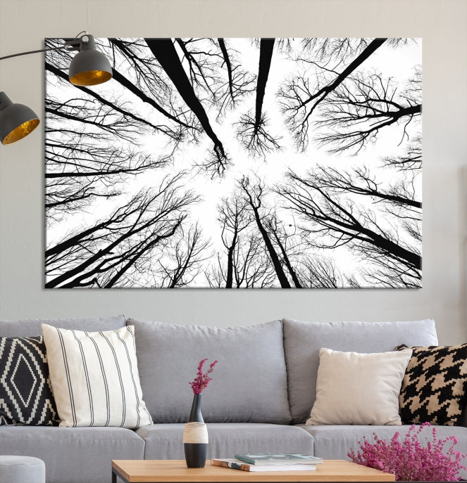 Tree Branches Extending to the Sky Large Wall Art Landscape Canvas Print