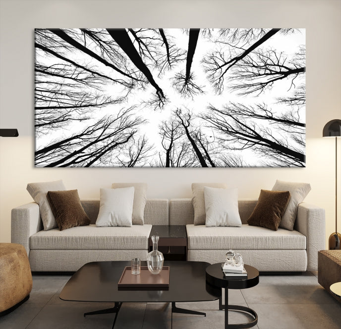 Tree Branches Extending to the Sky Large Wall Art Landscape Canvas Print