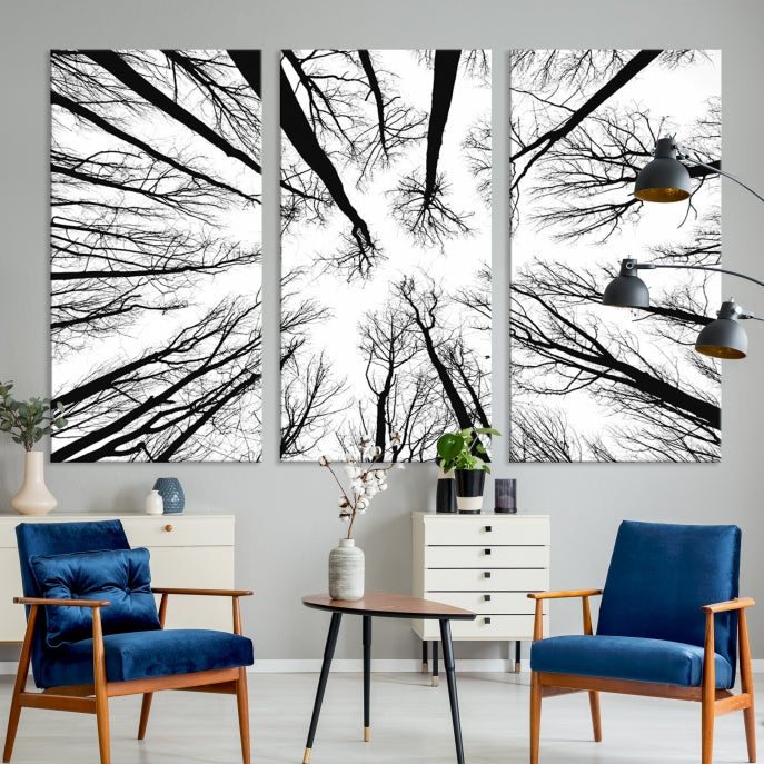 Tree Branches Extending to the Sky Large Wall Art Landscape Canvas Print