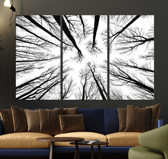 Tree Branches Extending to the Sky Large Wall Art Landscape Canvas Print