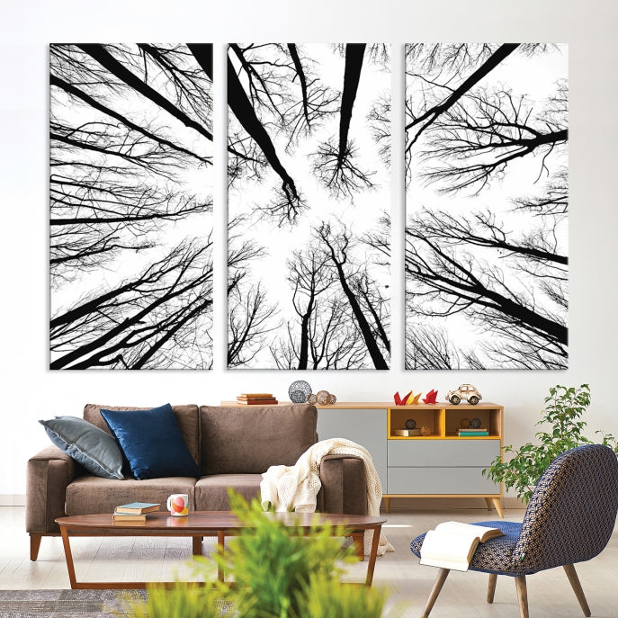 Tree Branches Extending to the Sky Large Wall Art Landscape Canvas Print