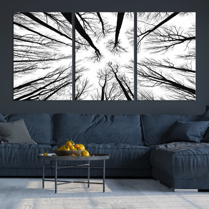 Tree Branches Extending to the Sky Large Wall Art Landscape Canvas Print