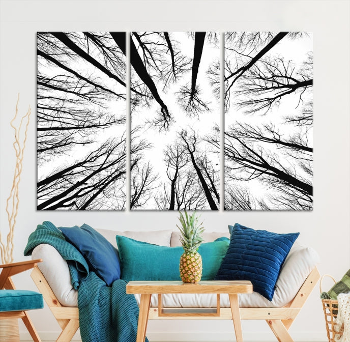 Tree Branches Extending to the Sky Large Wall Art Landscape Canvas Print