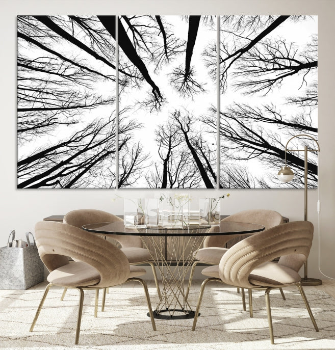 Tree Branches Extending to the Sky Large Wall Art Landscape Canvas Print