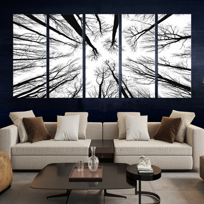 Tree Branches Extending to the Sky Large Wall Art Landscape Canvas Print