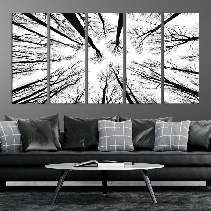 Tree Branches Extending to the Sky Large Wall Art Landscape Canvas Print