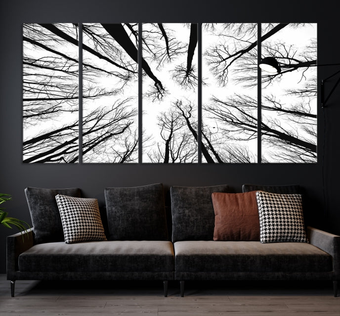 Tree Branches Extending to the Sky Large Wall Art Landscape Canvas Print