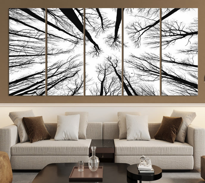 Tree Branches Extending to the Sky Large Wall Art Landscape Canvas Print