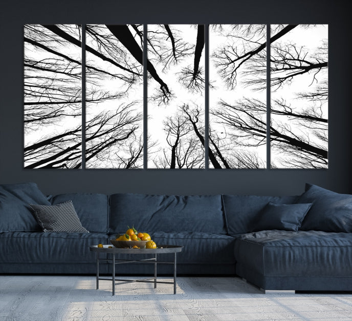 Tree Branches Extending to the Sky Large Wall Art Landscape Canvas Print