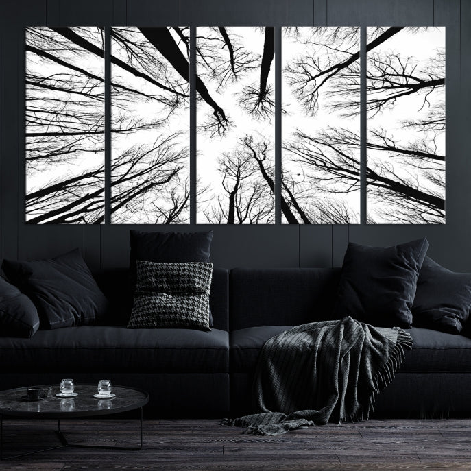 Tree Branches Extending to the Sky Large Wall Art Landscape Canvas Print