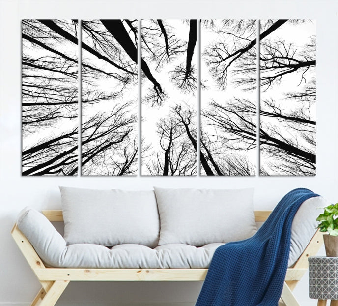 Tree Branches Extending to the Sky Large Wall Art Landscape Canvas Print