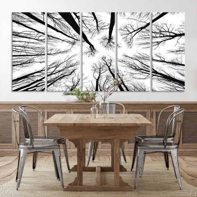 Tree Branches Extending to the Sky Large Wall Art Landscape Canvas Print