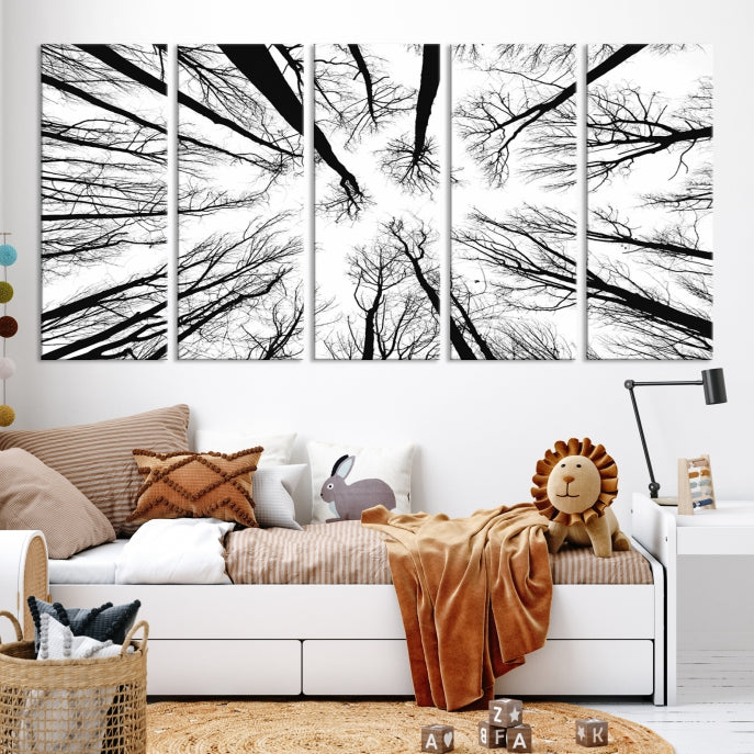 Tree Branches Extending to the Sky Large Wall Art Landscape Canvas Print