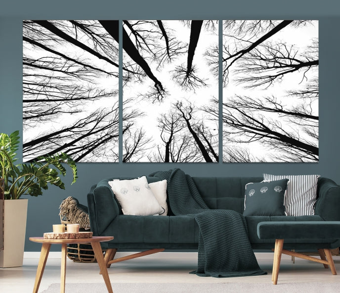 Tree Branches Extending to the Sky Large Wall Art Landscape Canvas Print