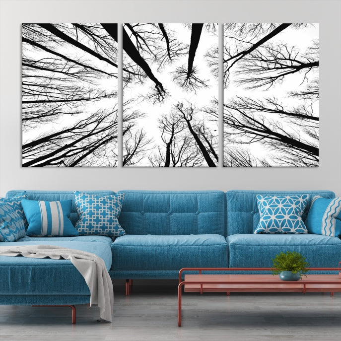 Tree Branches Extending to the Sky Large Wall Art Landscape Canvas Print