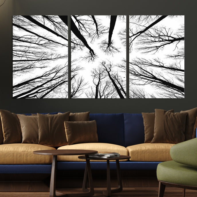 Tree Branches Extending to the Sky Large Wall Art Landscape Canvas Print