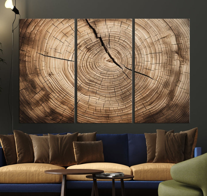 Tree Trunk Canvas Wall Decor for New Home, Extra Large Wall Art Canvas Print, Brown Art for Living Room