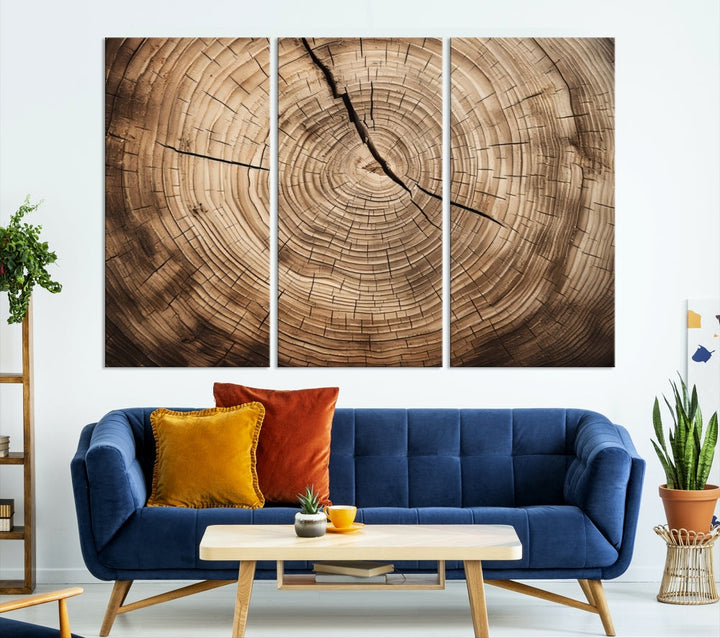 Tree Trunk Canvas Wall Decor for New Home, Extra Large Wall Art Canvas Print, Brown Art for Living Room