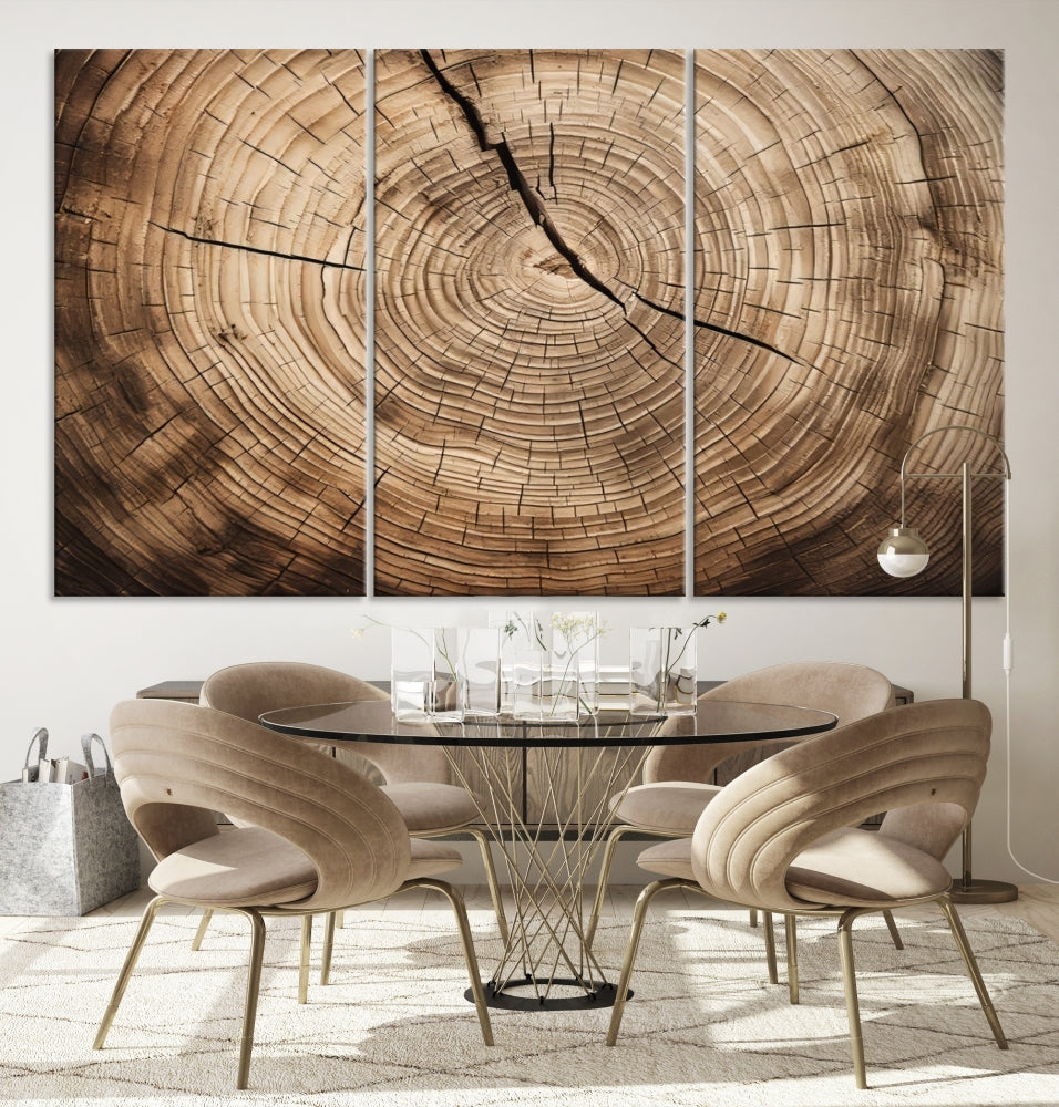 Tree Trunk Canvas Wall Decor for New Home, Extra Large Wall Art Canvas Print, Brown Art for Living Room