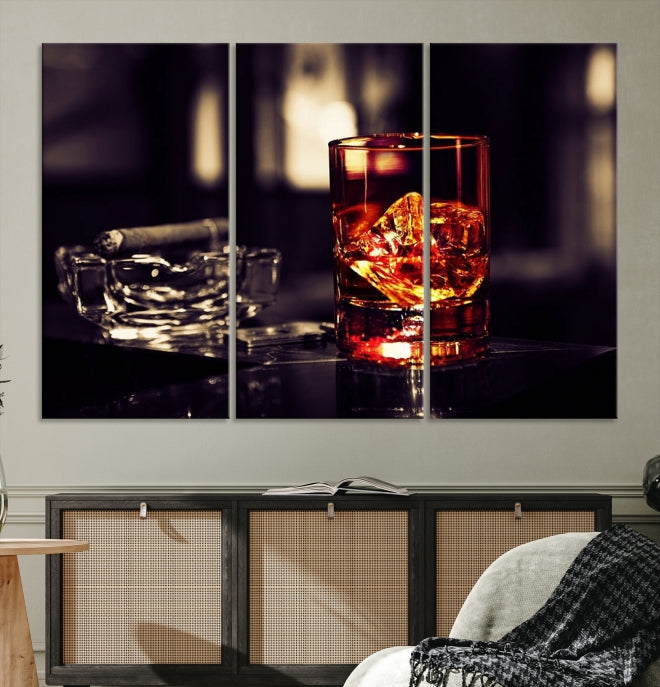 Upgrade Your Kitchen with a Touch of Whiskey & Modern StyleOur Wall Art Canvas Print Decor Piece