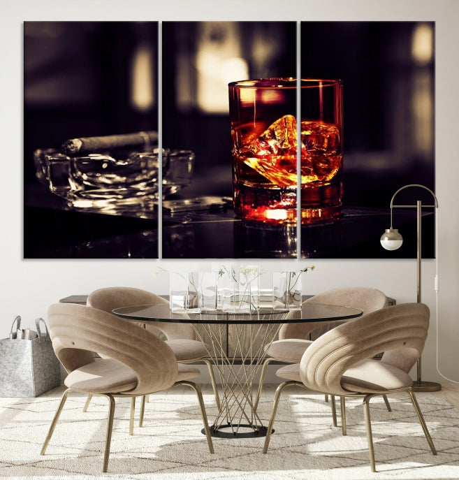 Upgrade Your Kitchen with a Touch of Whiskey & Modern StyleOur Wall Art Canvas Print Decor Piece