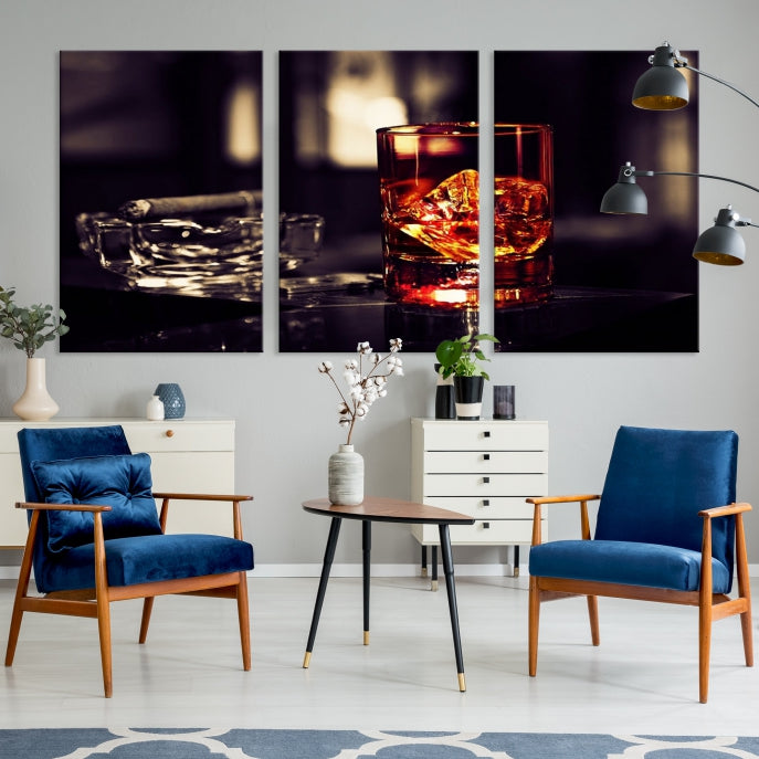 Upgrade Your Kitchen with a Touch of Whiskey & Modern StyleOur Wall Art Canvas Print Decor Piece