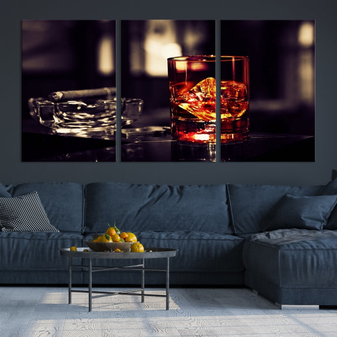 Upgrade Your Kitchen with a Touch of Whiskey & Modern StyleOur Wall Art Canvas Print Decor Piece