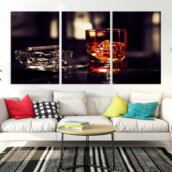 Upgrade Your Kitchen with a Touch of Whiskey & Modern StyleOur Wall Art Canvas Print Decor Piece