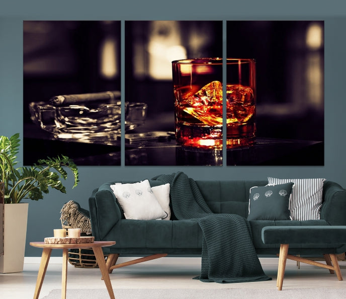 Upgrade Your Kitchen with a Touch of Whiskey & Modern StyleOur Wall Art Canvas Print Decor Piece