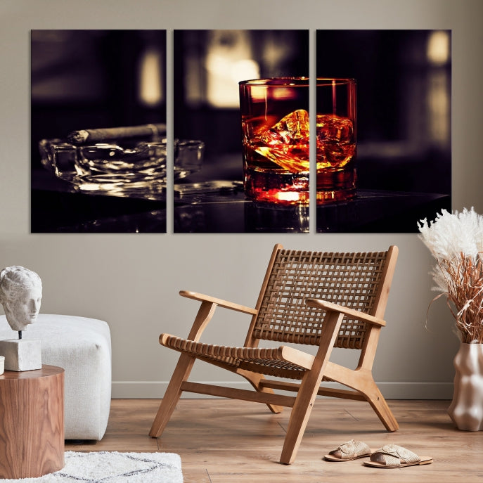 Upgrade Your Kitchen with a Touch of Whiskey & Modern StyleOur Wall Art Canvas Print Decor Piece