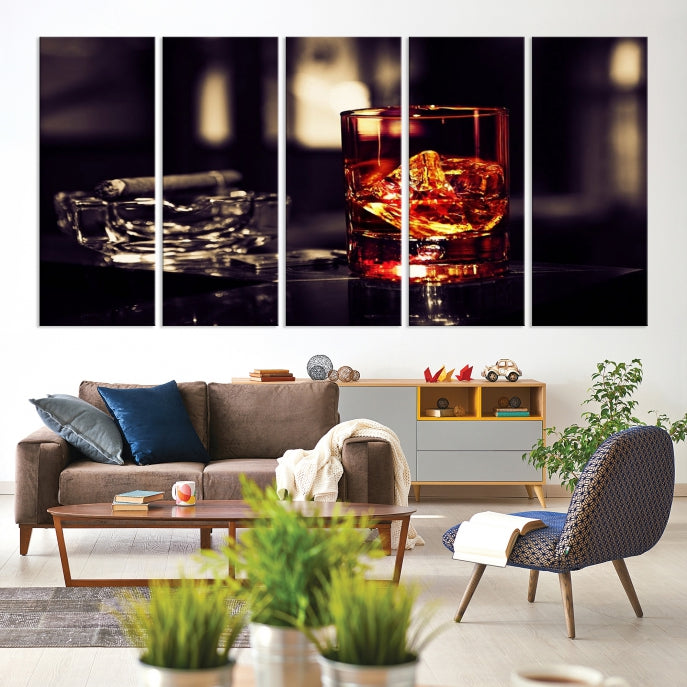 Upgrade Your Kitchen with a Touch of Whiskey & Modern StyleOur Wall Art Canvas Print Decor Piece