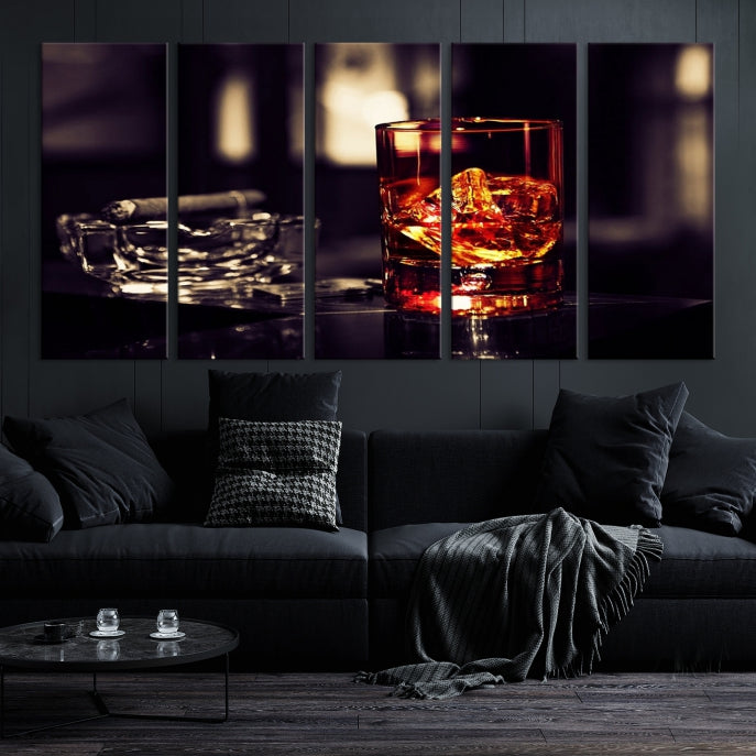 Upgrade Your Kitchen with a Touch of Whiskey & Modern StyleOur Wall Art Canvas Print Decor Piece