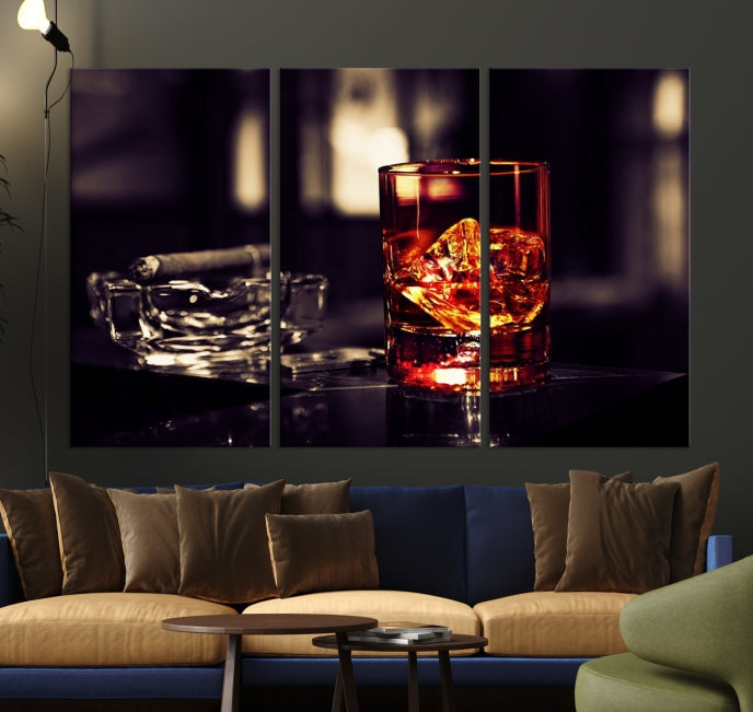 Upgrade Your Kitchen with a Touch of Whiskey & Modern StyleOur Wall Art Canvas Print Decor Piece