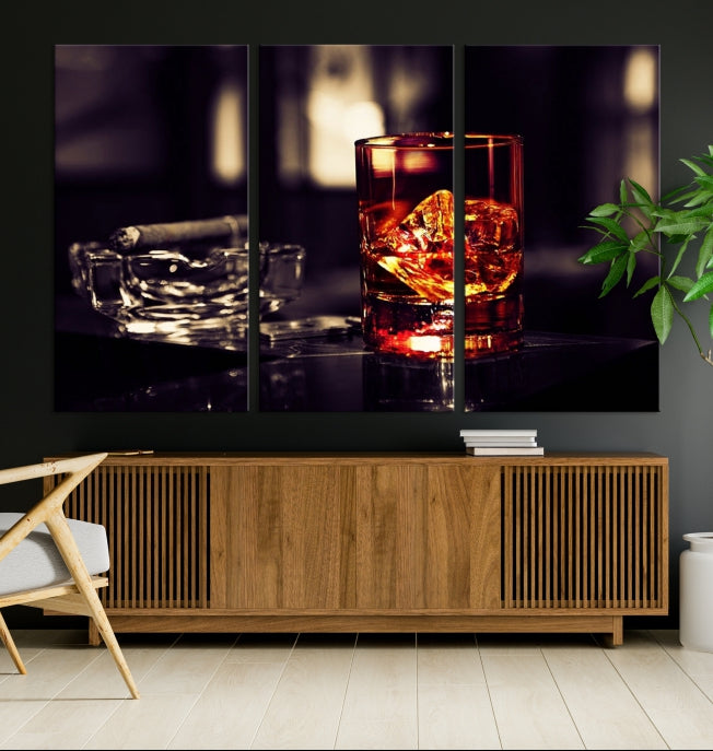 Upgrade Your Kitchen with a Touch of Whiskey & Modern StyleOur Wall Art Canvas Print Decor Piece