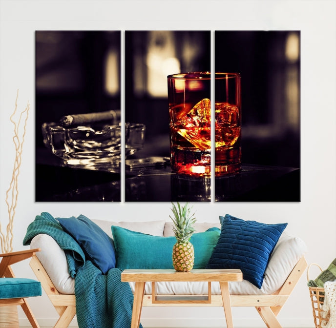 Upgrade Your Kitchen with a Touch of Whiskey & Modern StyleOur Wall Art Canvas Print Decor Piece