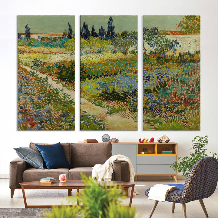 Van Gogh Print Garden at Arles Wall Art Canvas Wall Decor Modern art framed