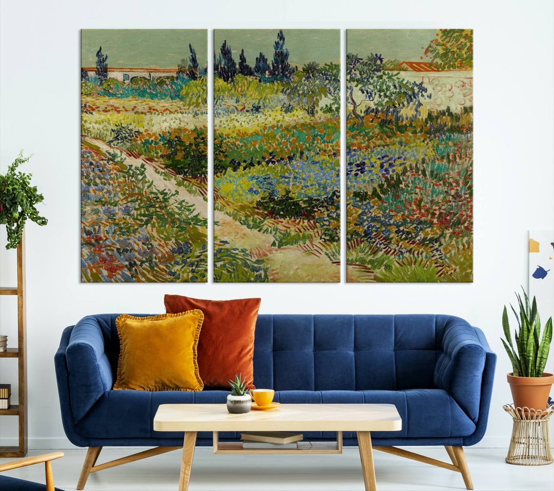 Van Gogh Print Garden at Arles Wall Art Canvas Wall Decor Modern art framed