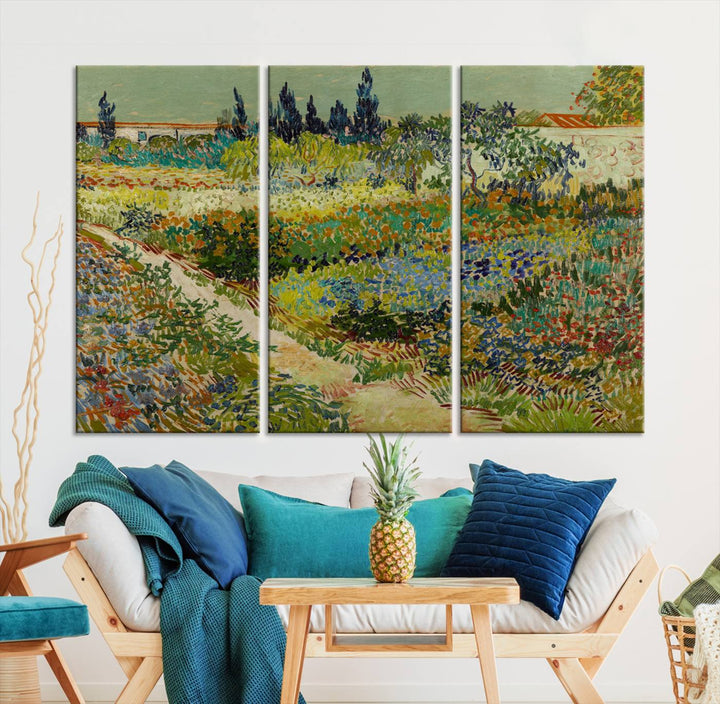 Van Gogh Print Garden at Arles Wall Art Canvas Wall Decor Modern art framed