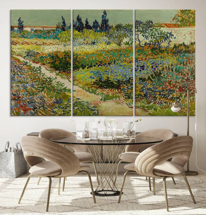 Van Gogh Print Garden at Arles Wall Art Canvas Wall Decor Modern art framed