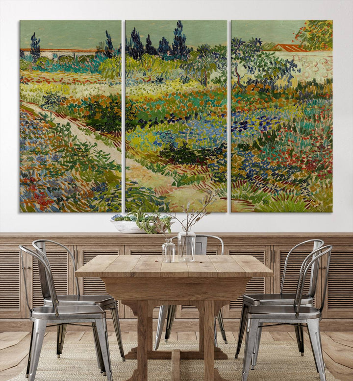 Van Gogh Print Garden at Arles Wall Art Canvas Wall Decor Modern art framed